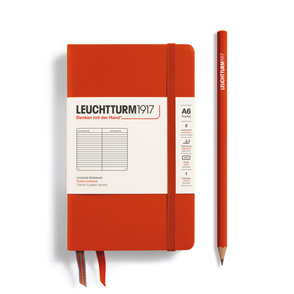 Fox Red Pocket A6 Classic Notebook (Hardcover)