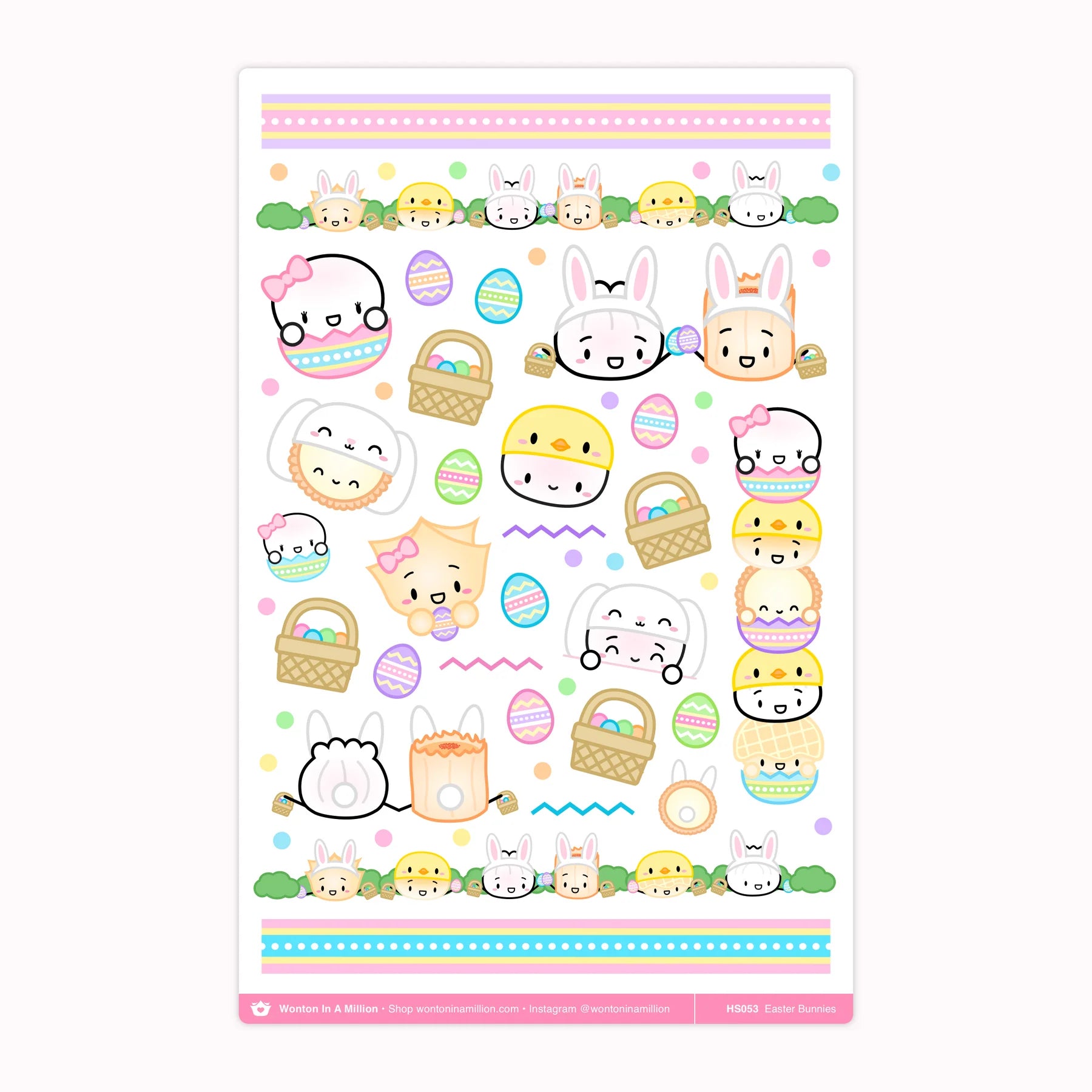 Easter Bunnies Washi Stickers
