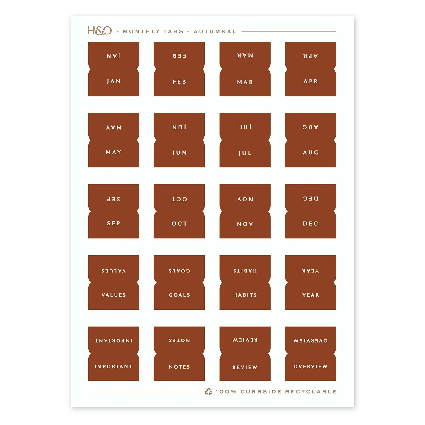 Monthly Tabs (Ships August 2026)