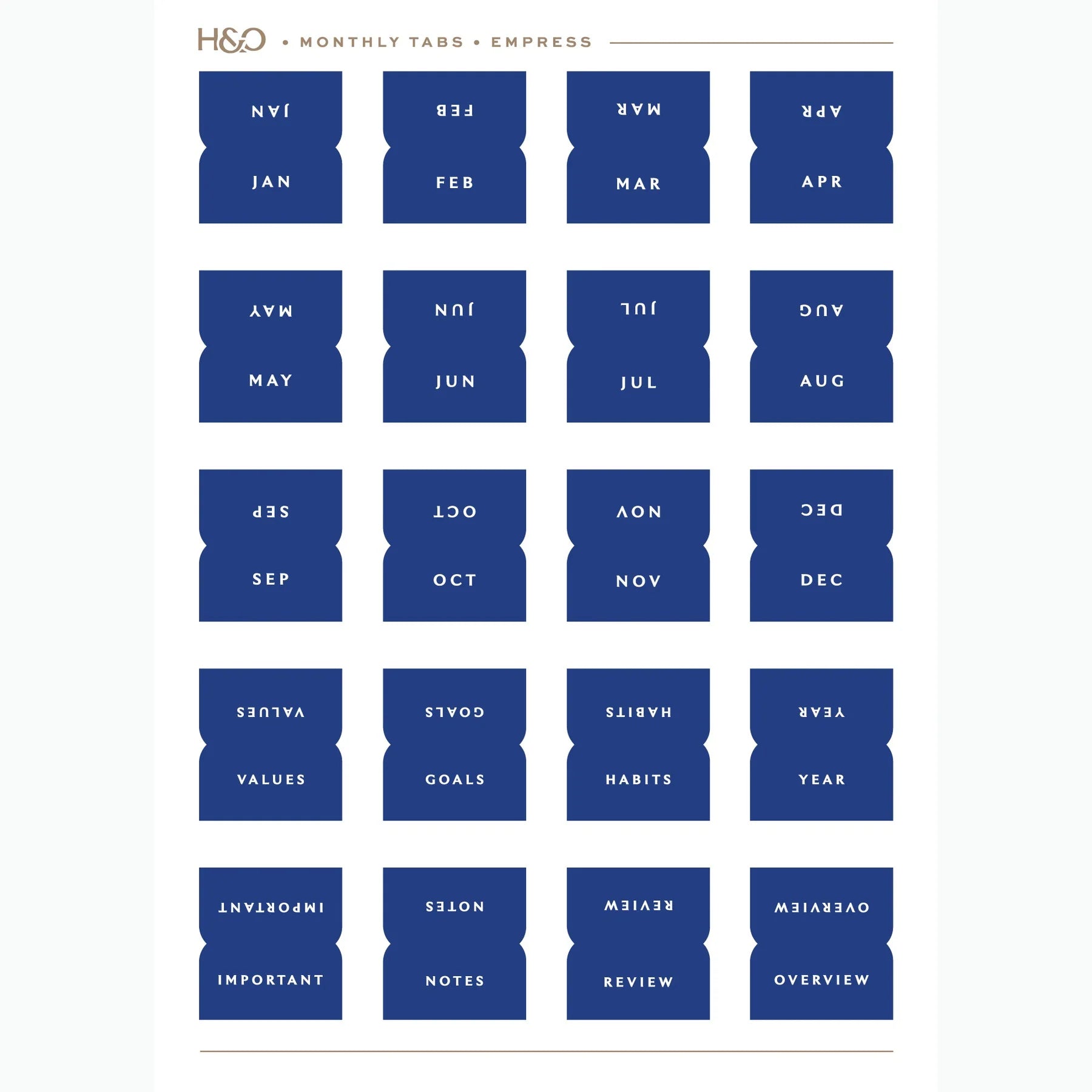 Monthly Tabs (Ships August 2026)