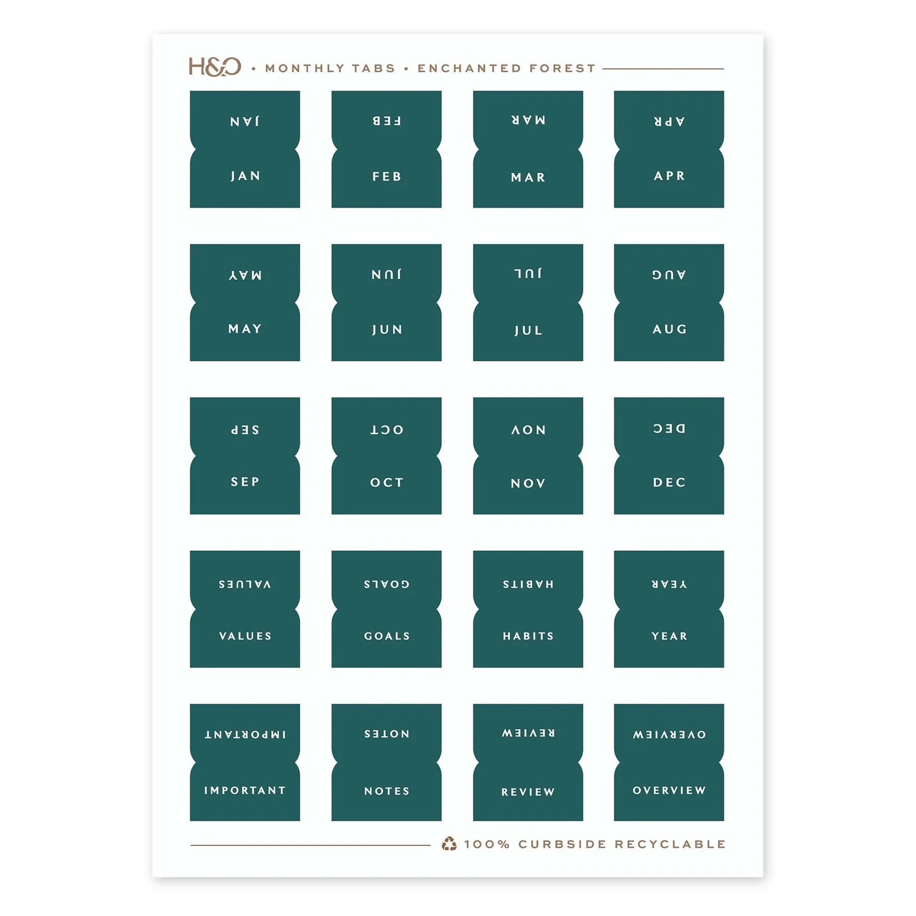 Monthly Tabs (Ships August 2026)