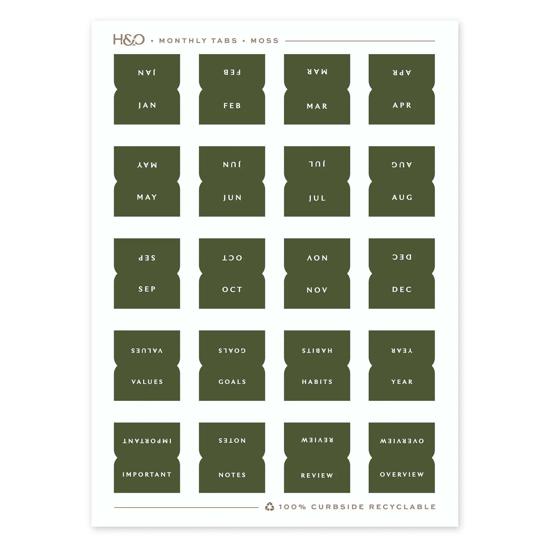 Monthly Tabs (Ships August 2026)