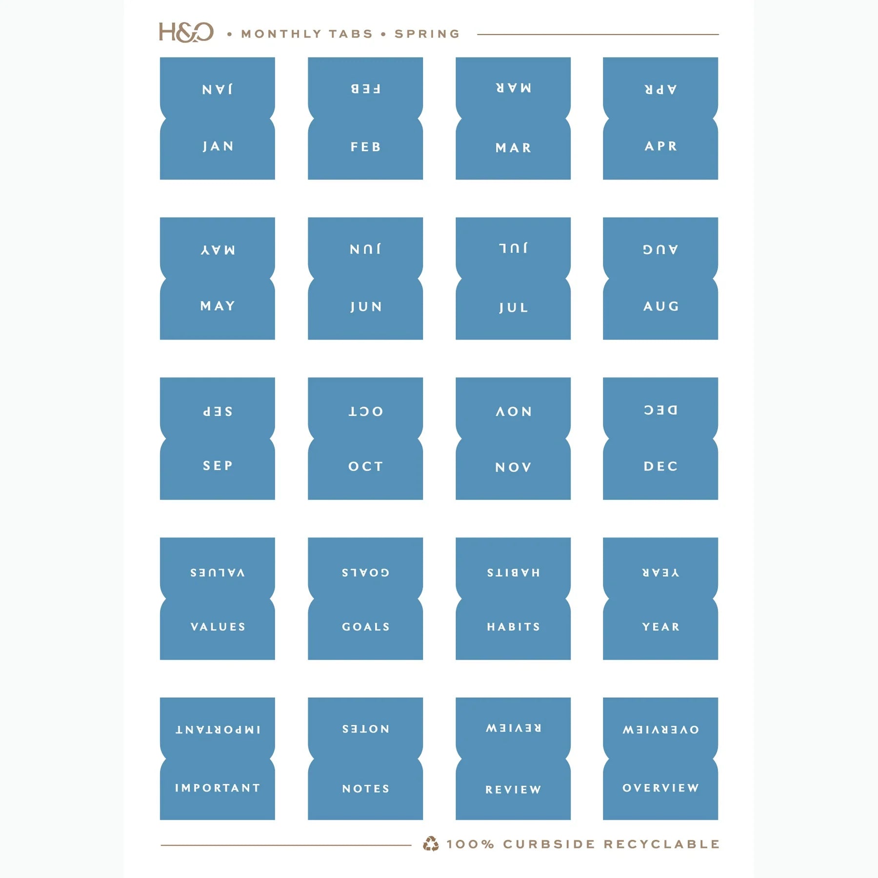 Monthly Tabs (Ships August 2026)