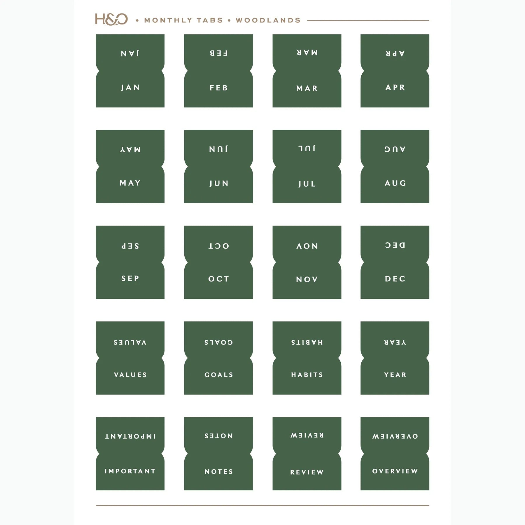 Monthly Tabs (Ships August 2026)