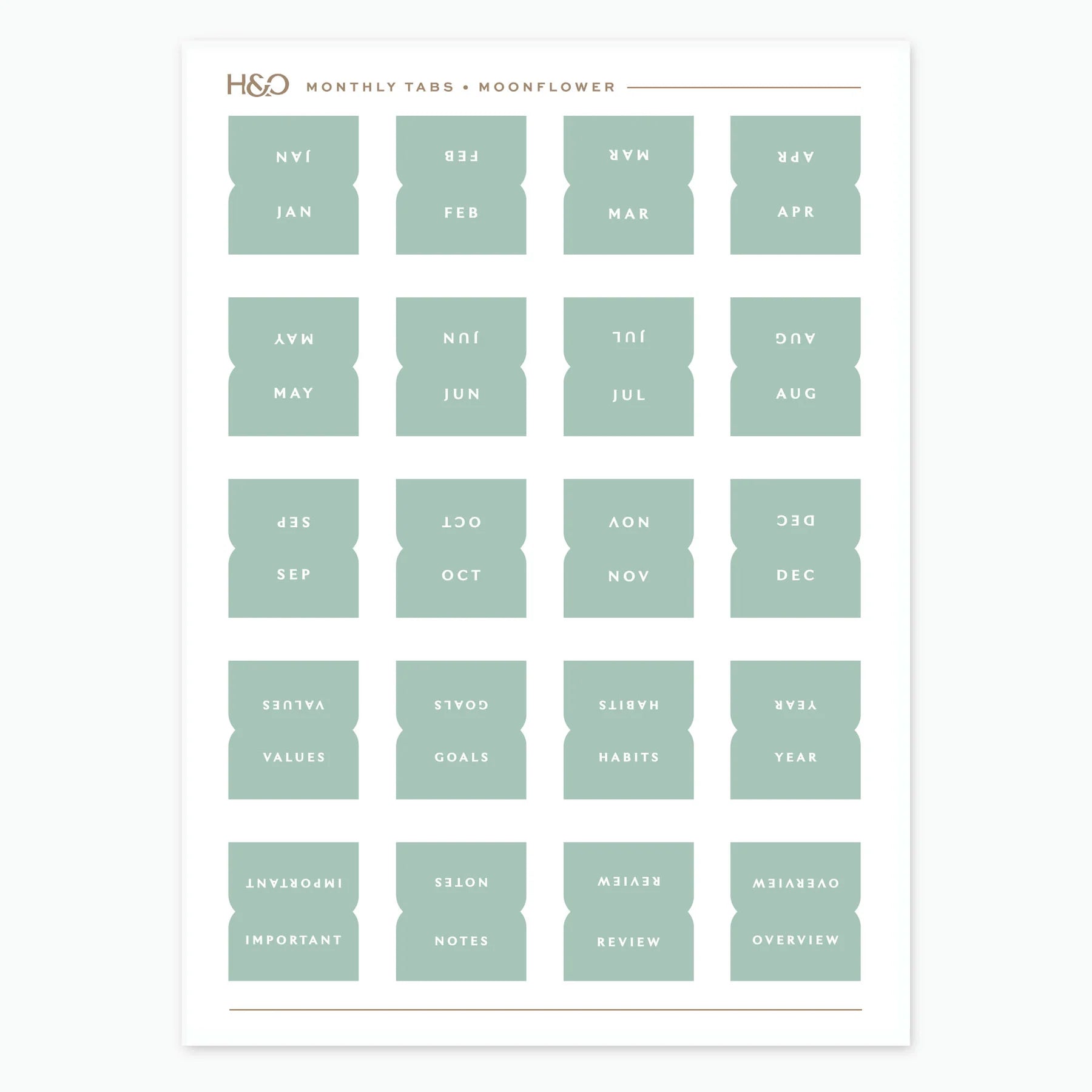 Monthly Tabs (Ships August 2026)