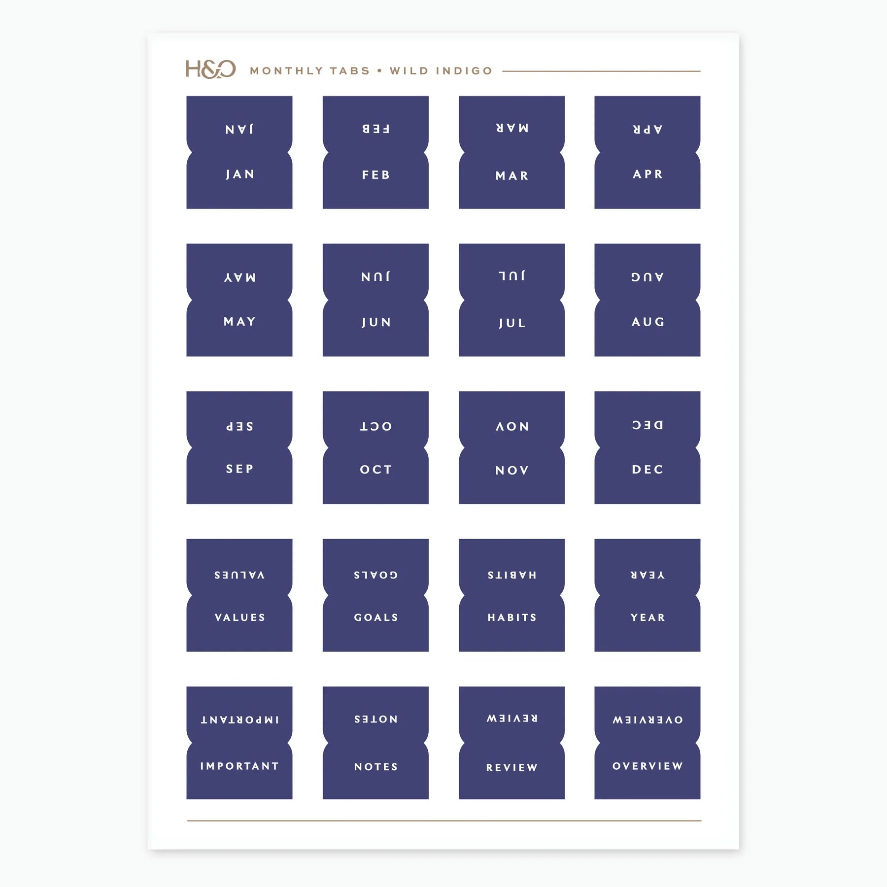 Monthly Tabs (Ships August 2026)