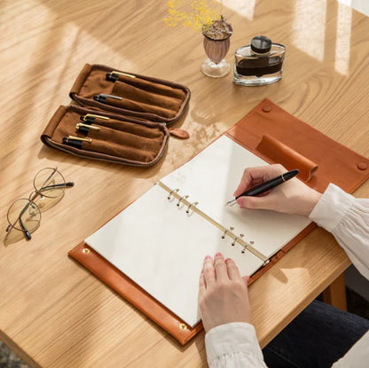 6-Slot Zip Pen Case (Pebble Nume)