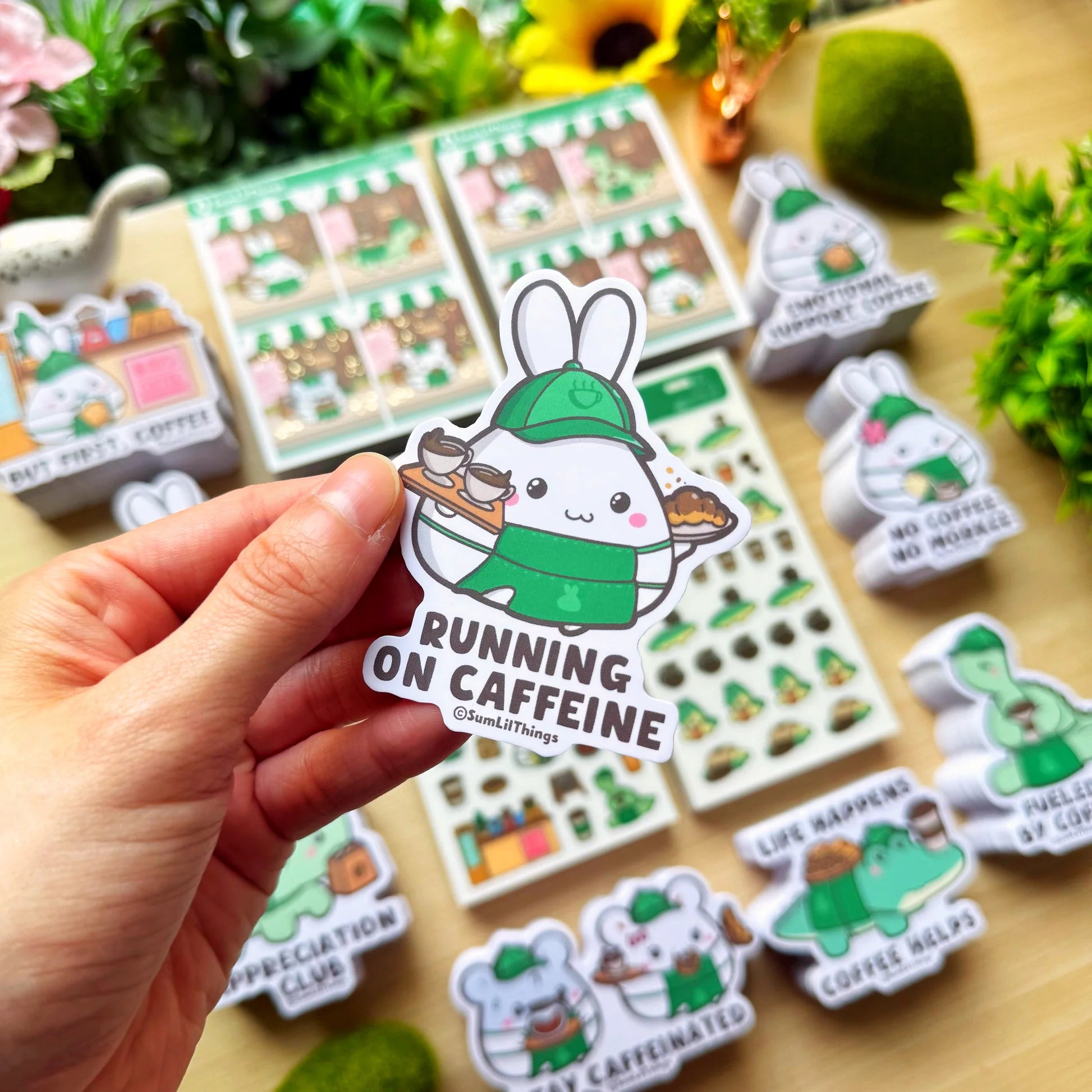 Vinyl Sticker - Running On Caffeine