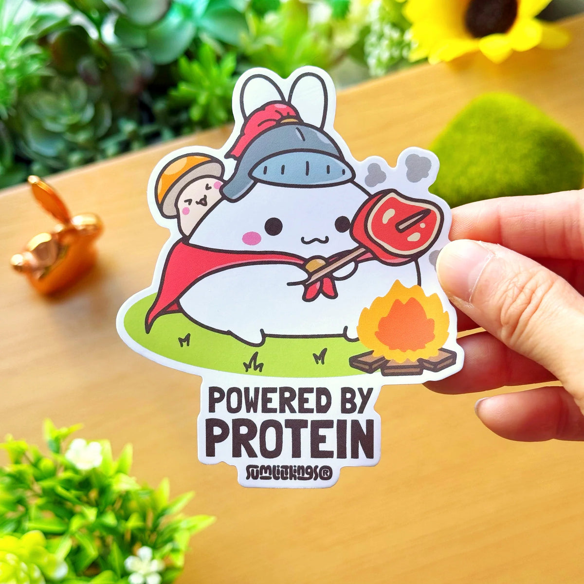 Vinyl Sticker -  Powered by Protein (Upgraded)