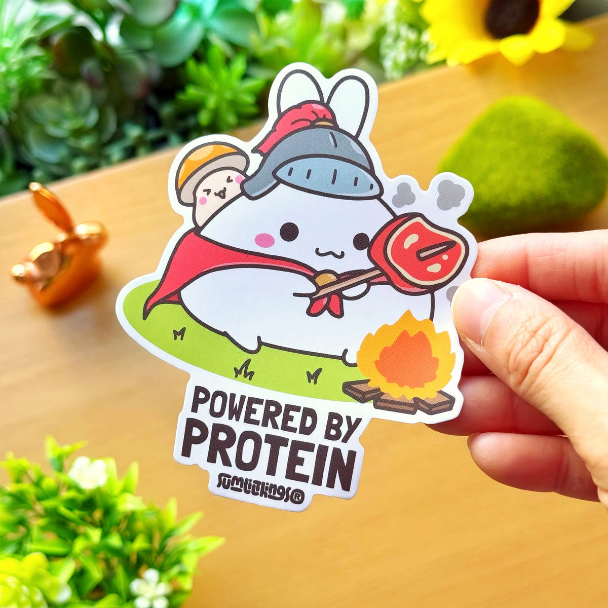 Vinyl Sticker -  Powered by Protein (Upgraded)