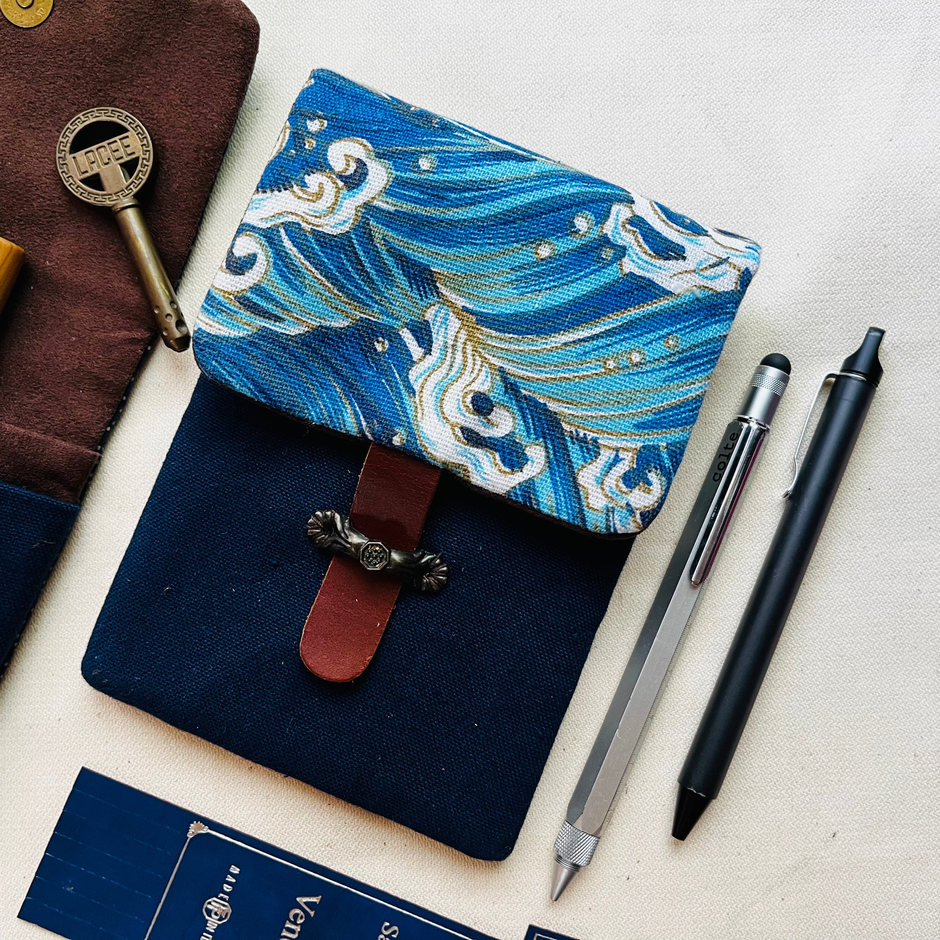 Cotton Print Grilles (Wave) 7 Pen Pencase