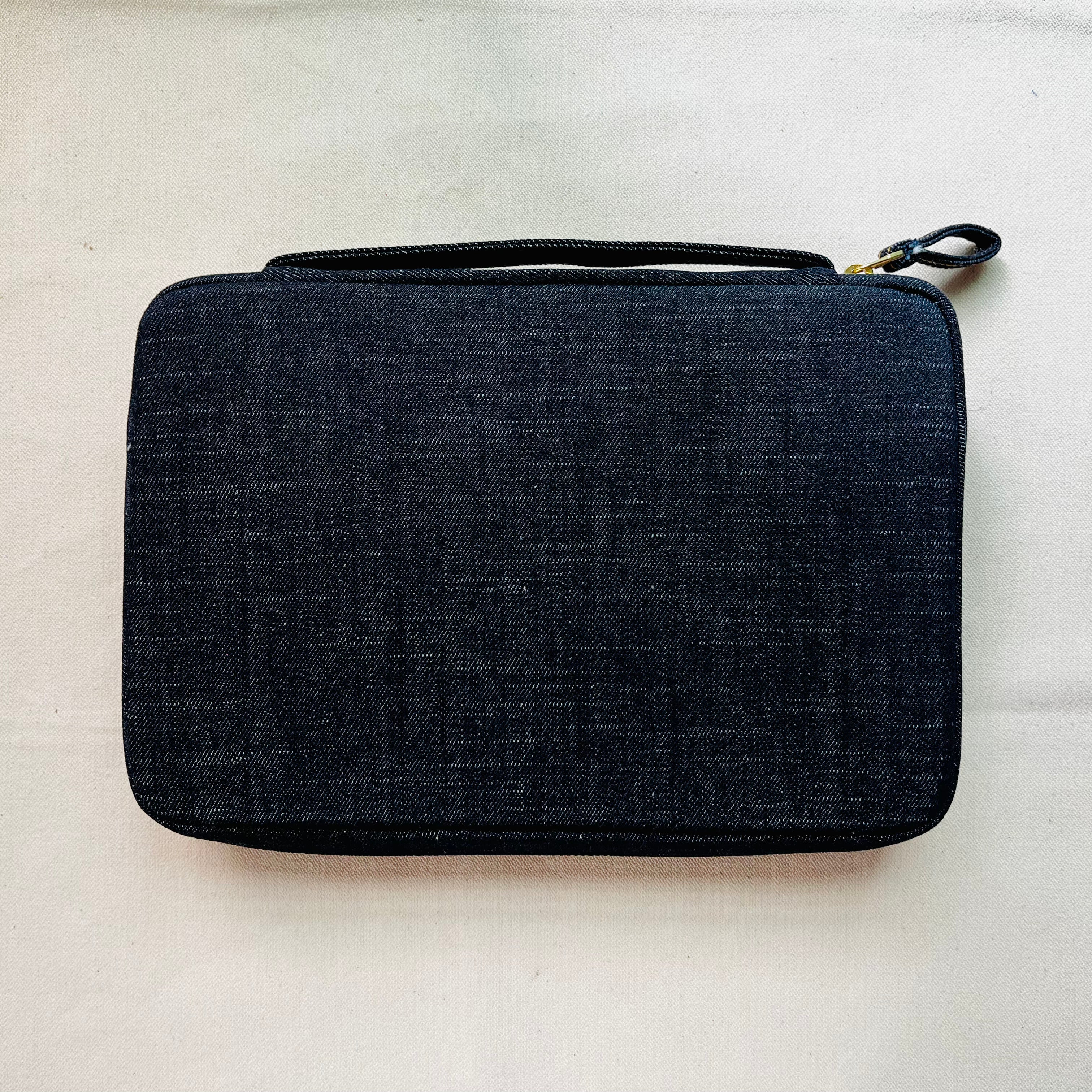 Denim Zippered 20 Pen Case