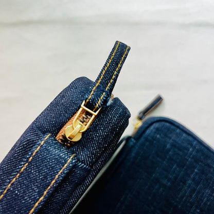 Denim Zippered 20 Pen Case