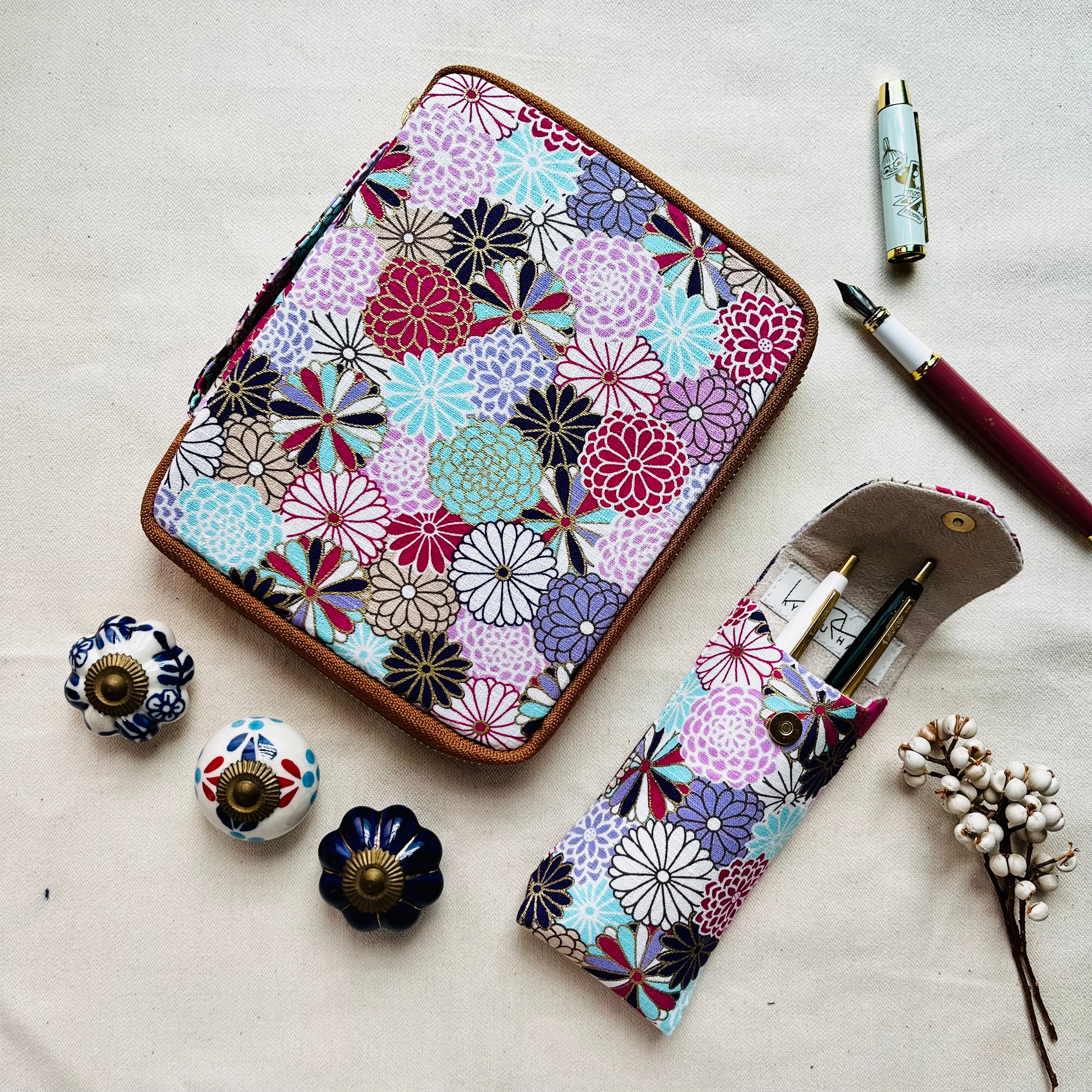 Japan Fabric 10 Pen Case