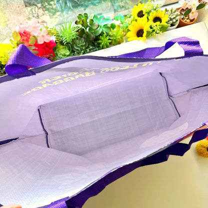 Woven Tote Bag - Easier With Less Baggage