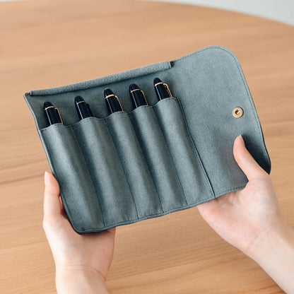 5-Slot Roll Pen Case (Tochigi Leather)