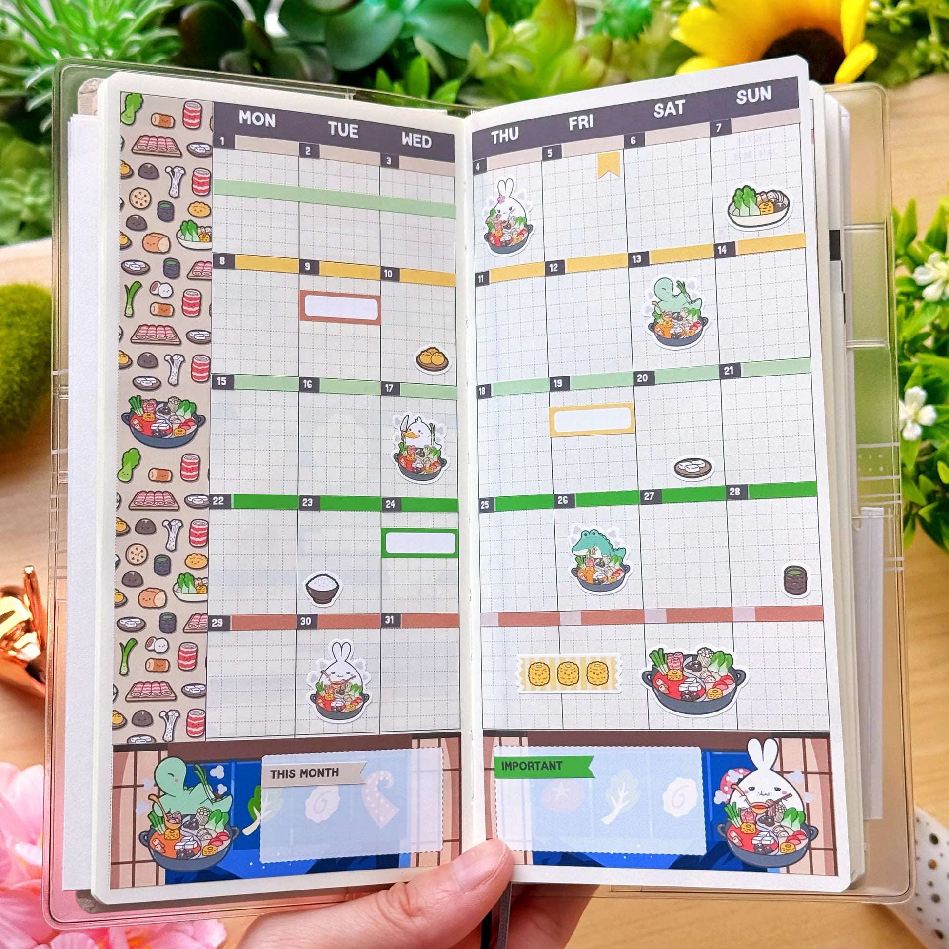 Hobonichi WEEKS Kit -  Lil' Cozy Hot Pot - Holo Foil (Monthly)