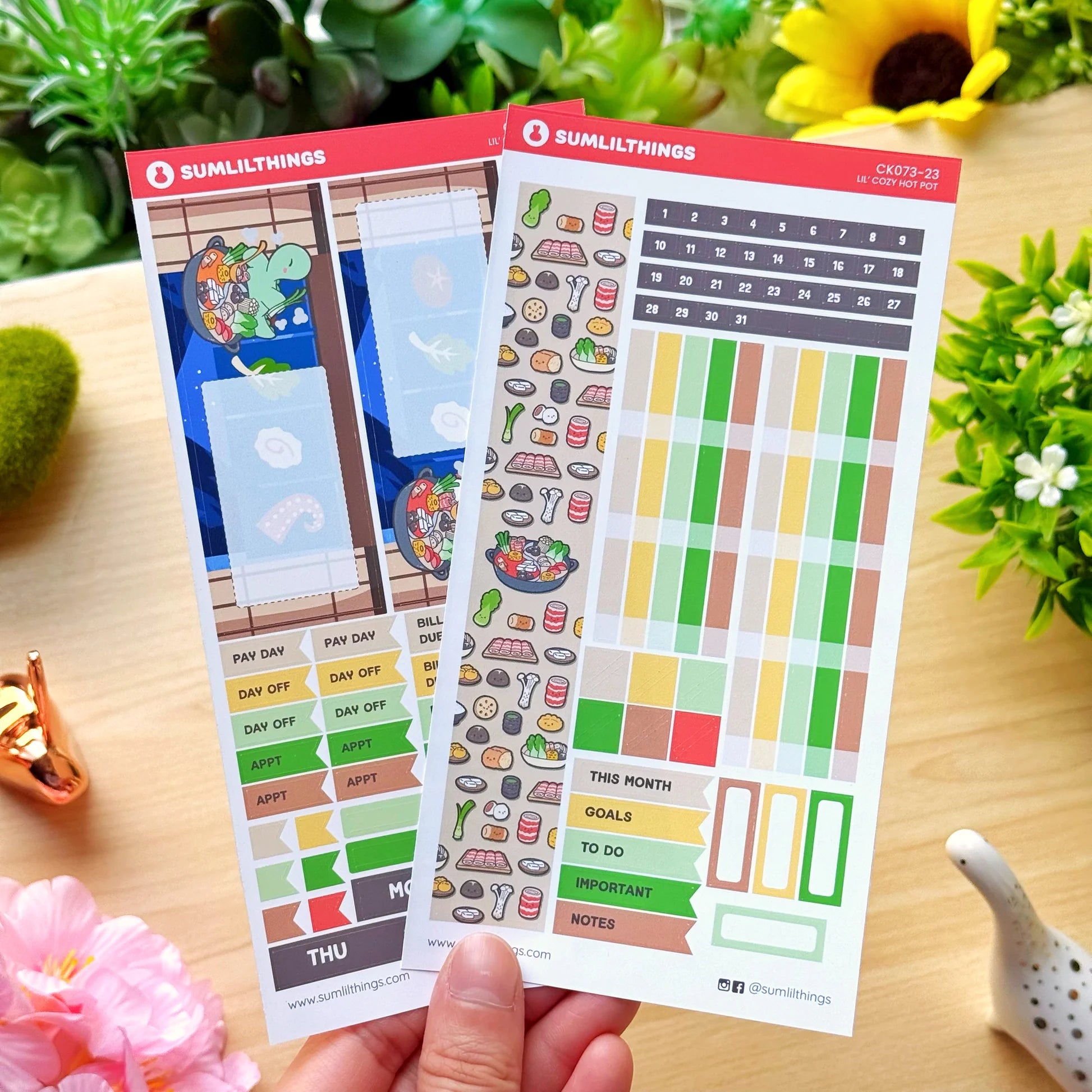 Hobonichi WEEKS Kit -  Lil' Cozy Hot Pot - Holo Foil (Monthly)