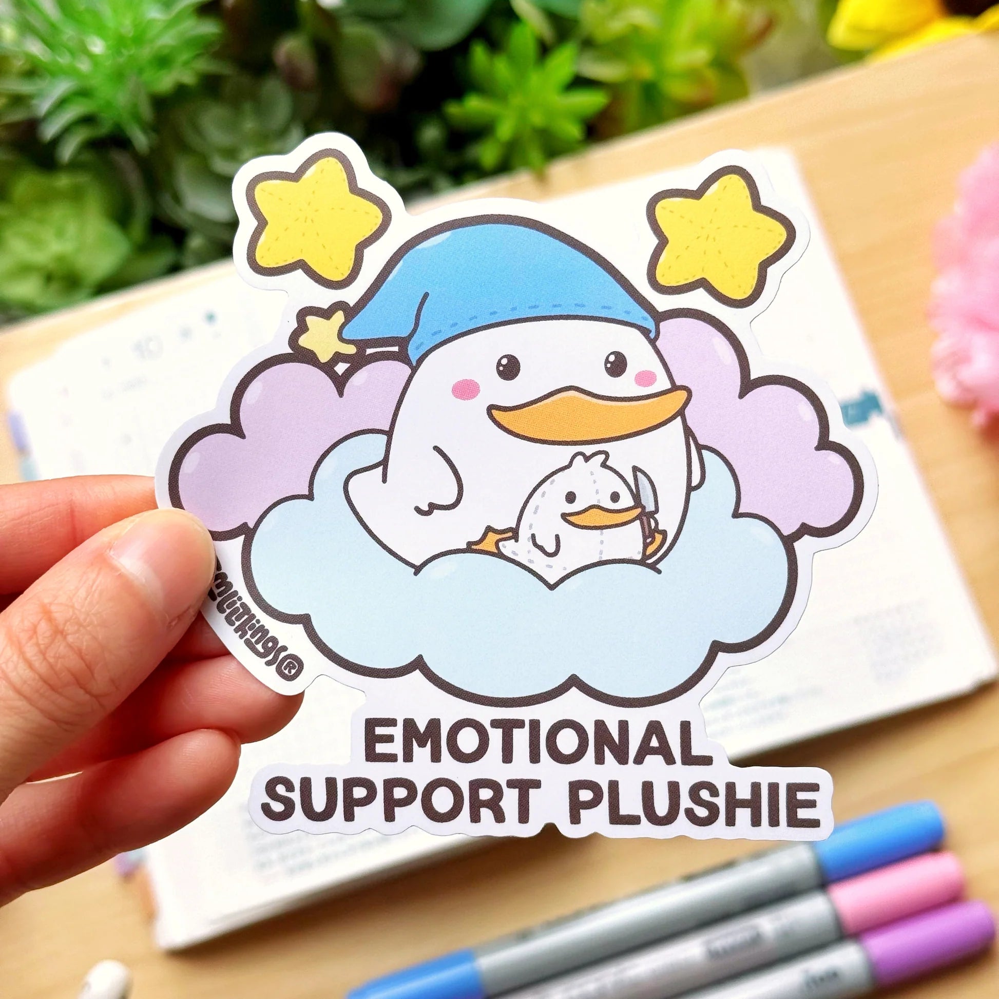 Vinyl Sticker - Emotional Support Plushie