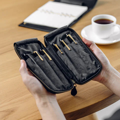 6-Slot Zip Pen Case (Pebble Nume)
