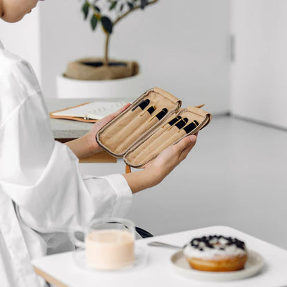6-Slot Zip Pen Case (Tochigi Leather)