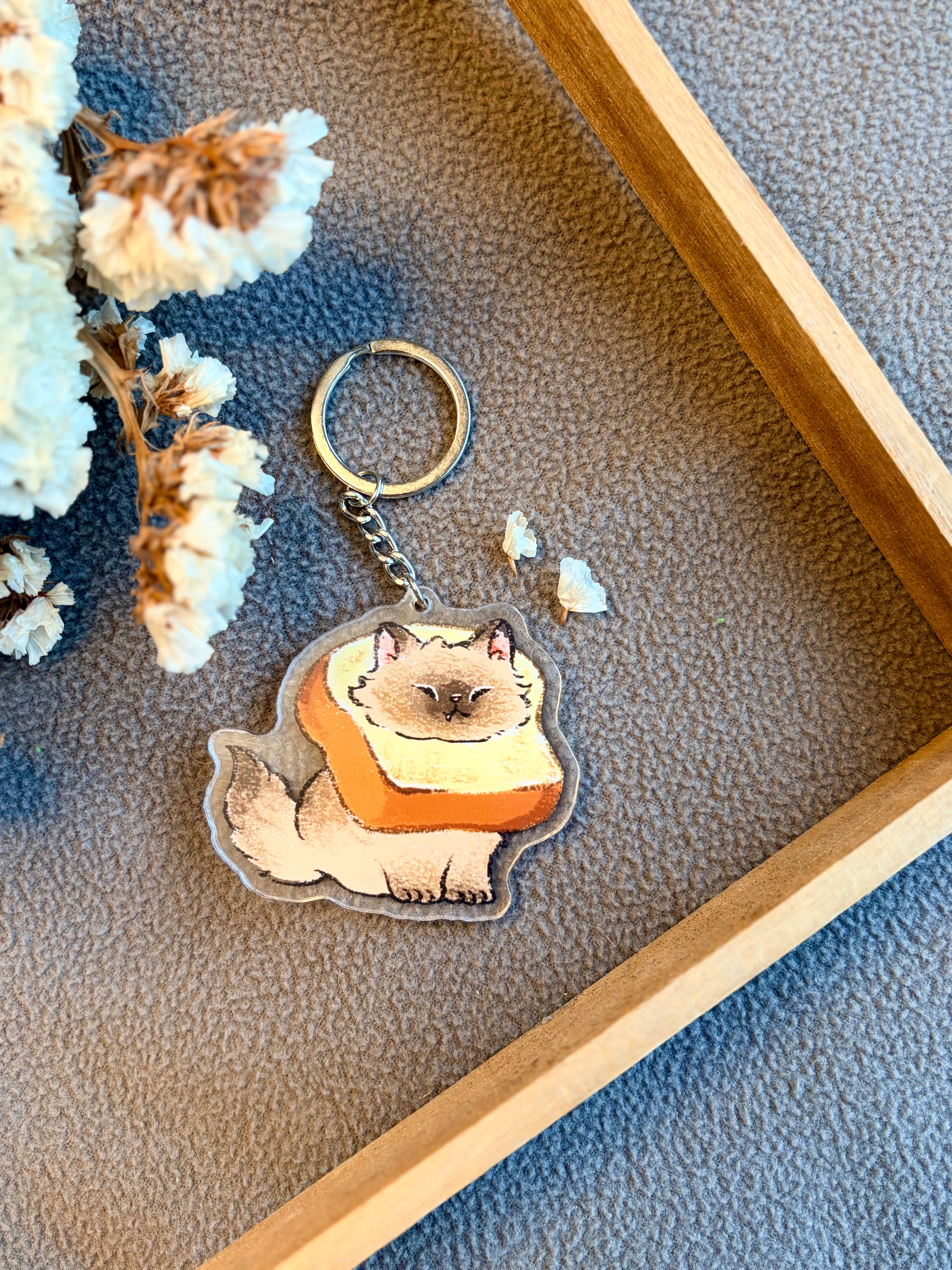 Cat Loaf Keychain