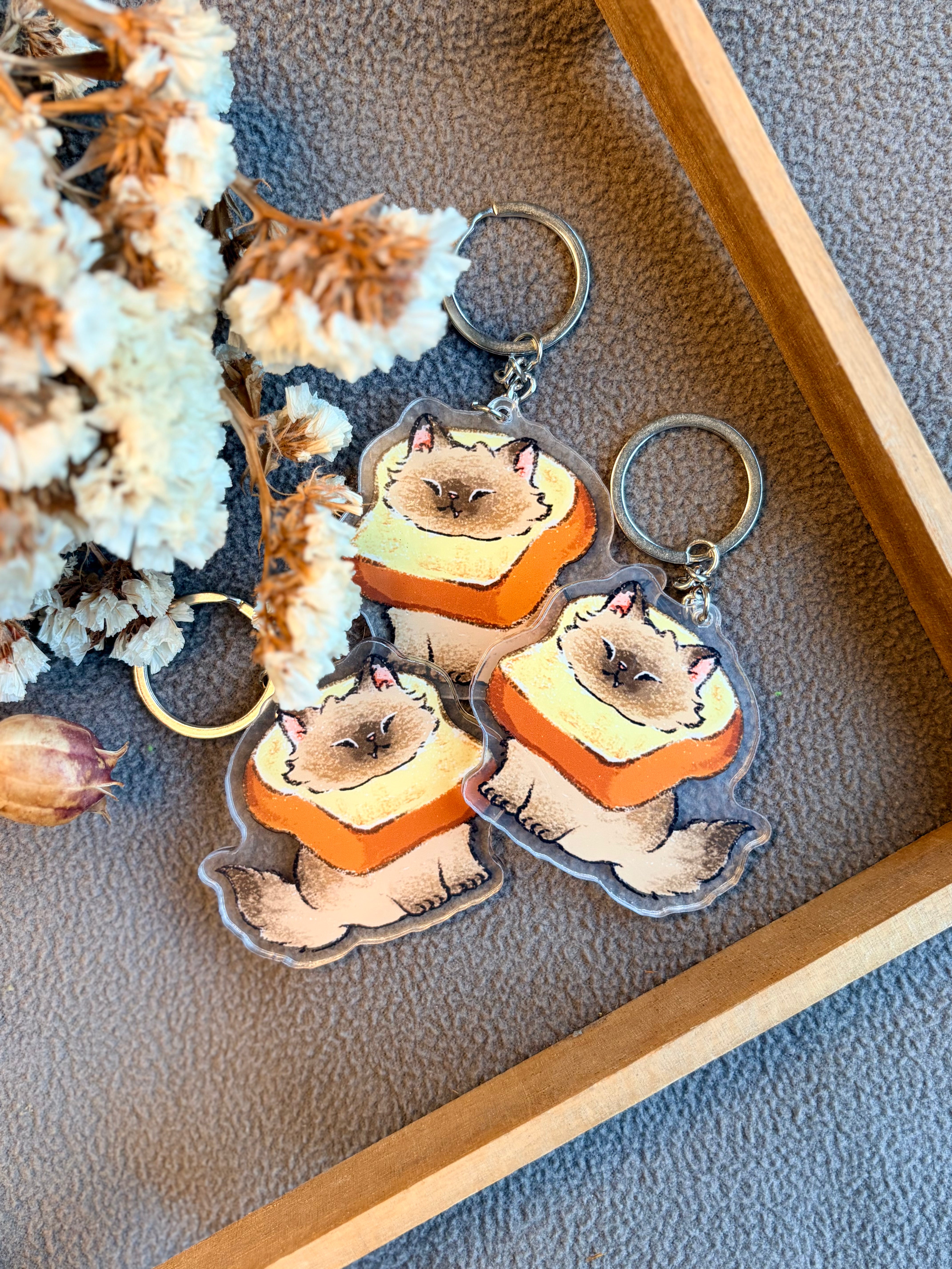 Cat Loaf Keychain