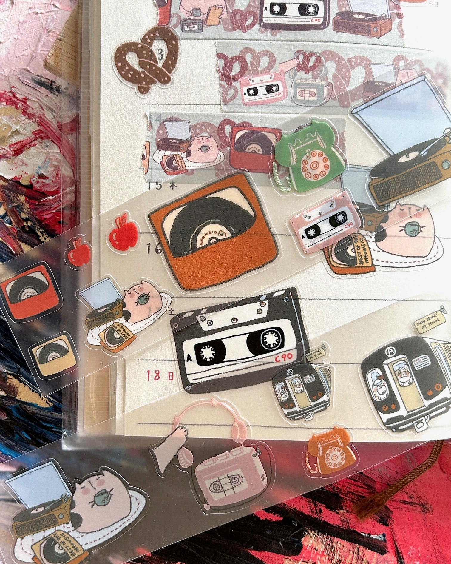 Retro Meow (Die-Cut)