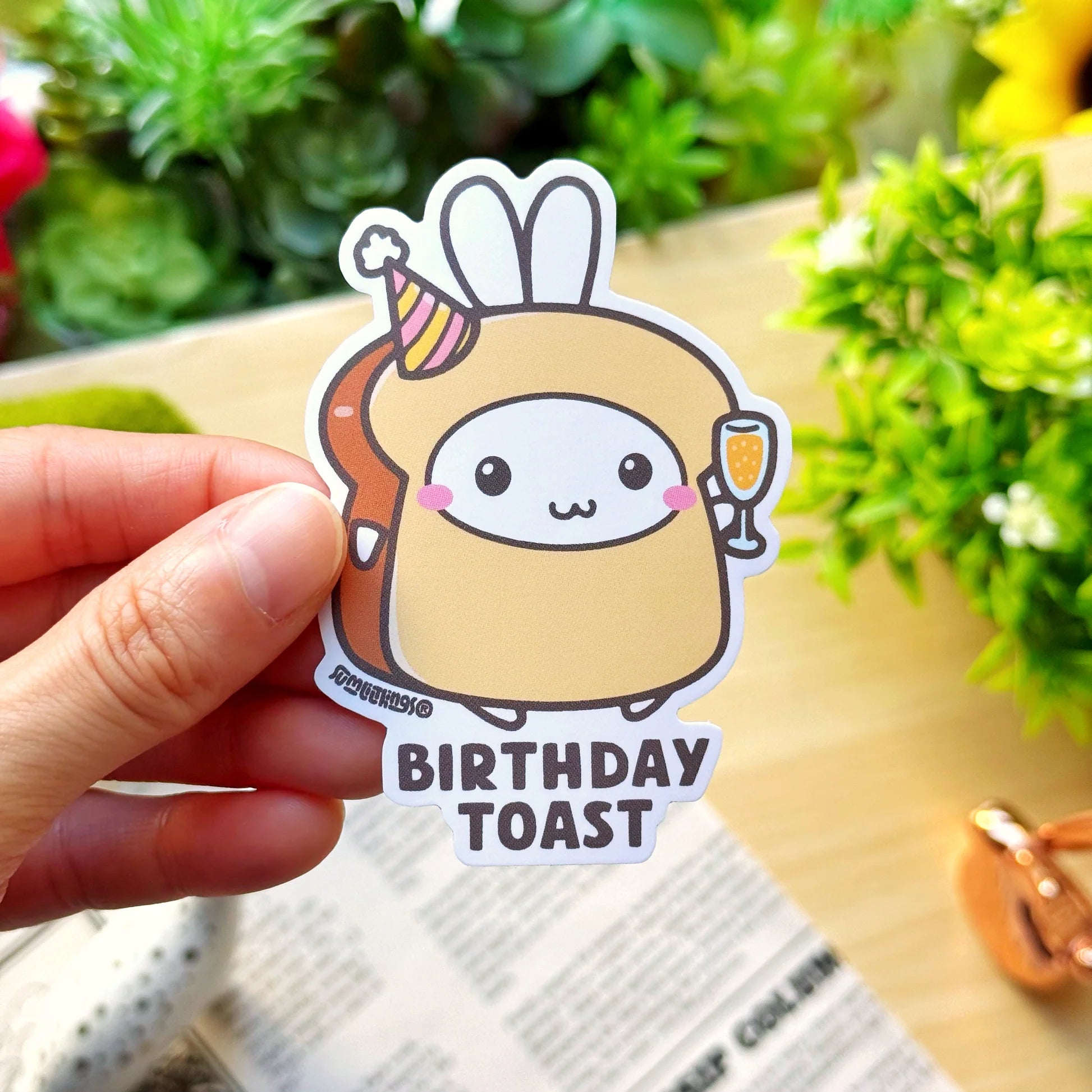 Vinyl Sticker - Birthday Toast