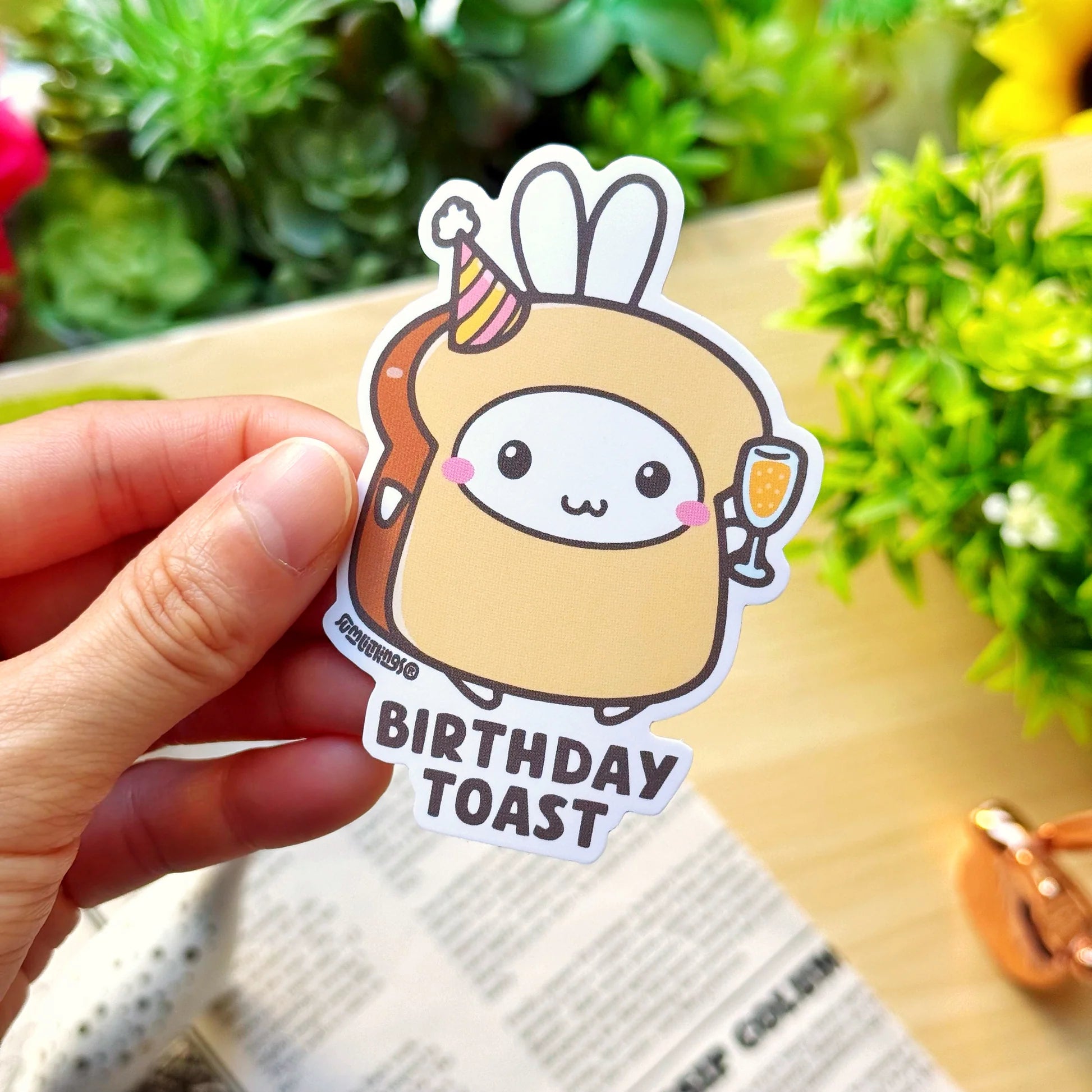 Vinyl Sticker - Birthday Toast