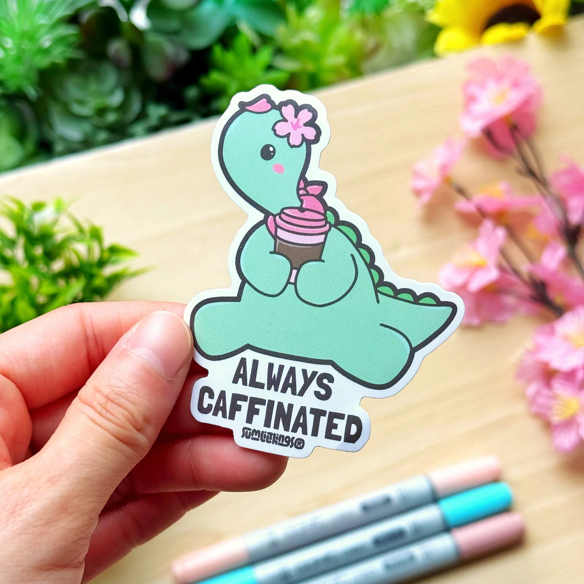 Vinyl Sticker - Always Caffinated