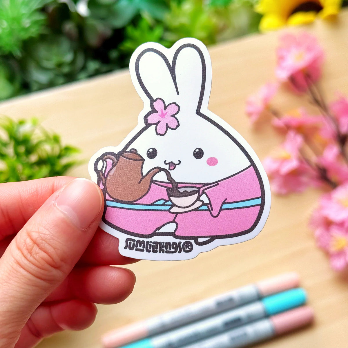 Vinyl Sticker - Sakura Lil Pouring Coffee
