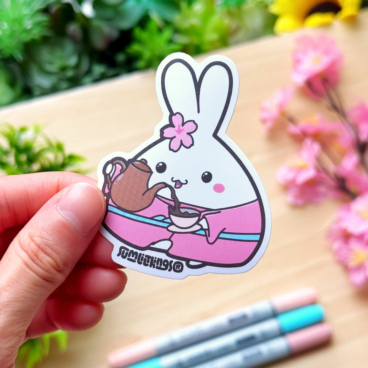 Vinyl Sticker - Sakura Lil Pouring Coffee
