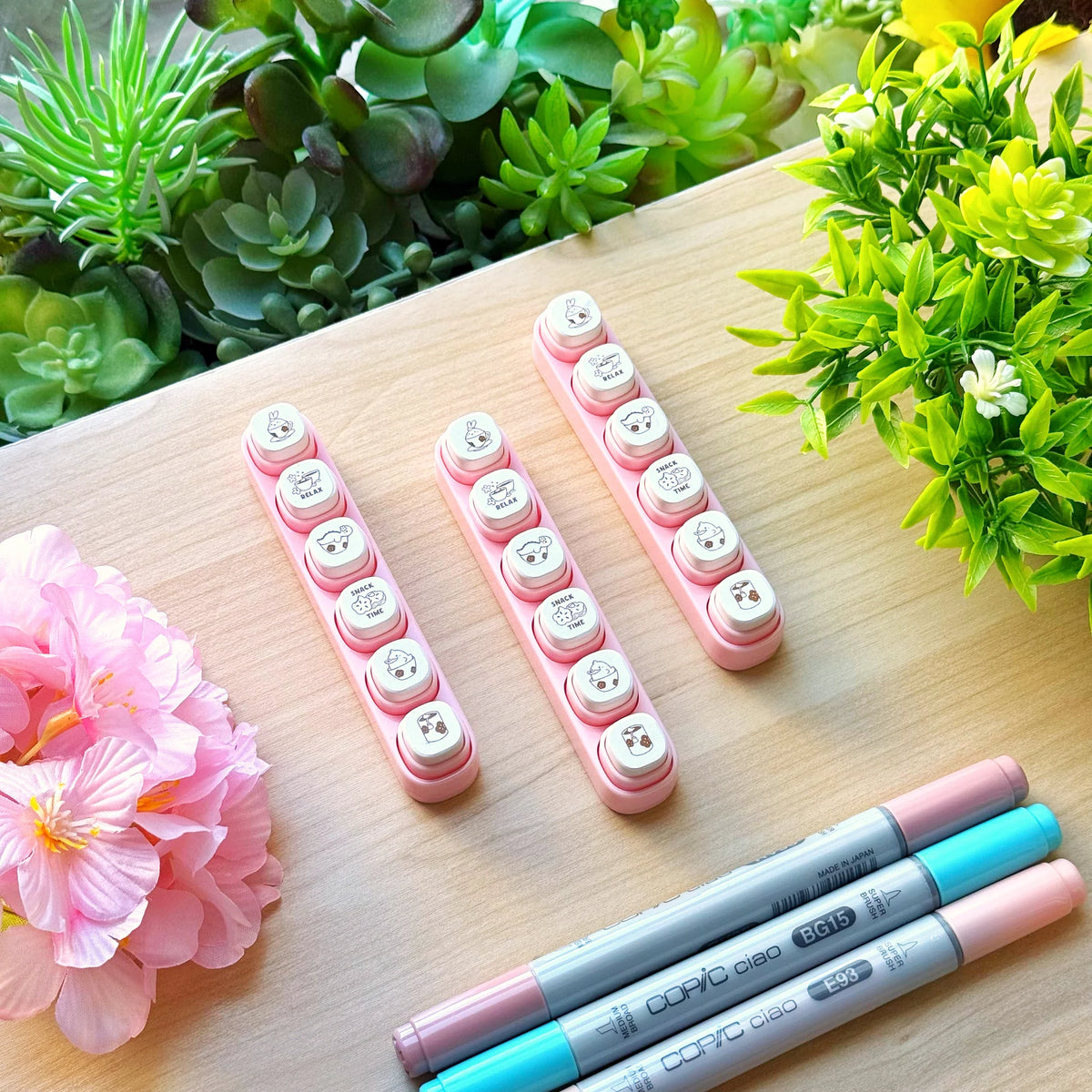 Removable Button Stamp - Sakura Cafe