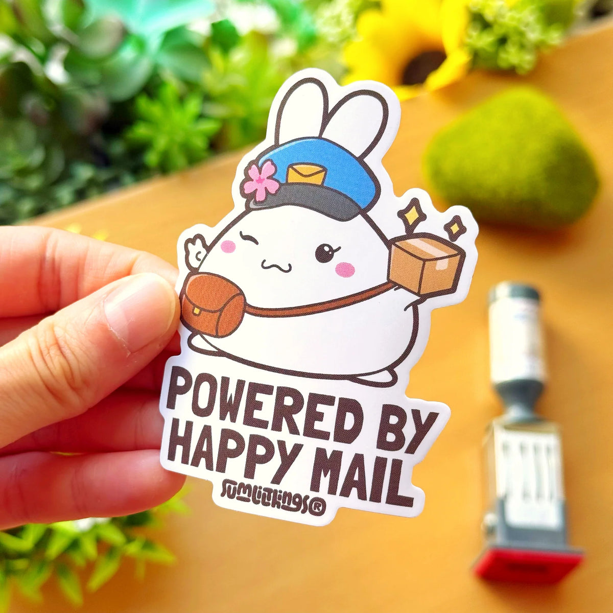 Vinyl Sticker -  Powered by Happy Mail