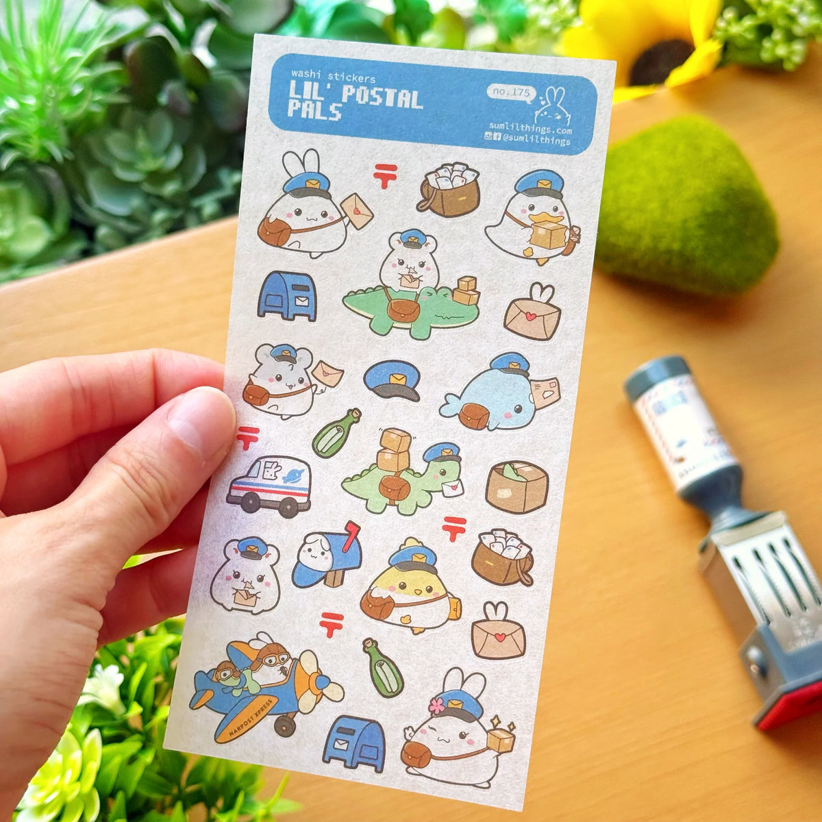 Washi Sticker - Lil' Postal Pals