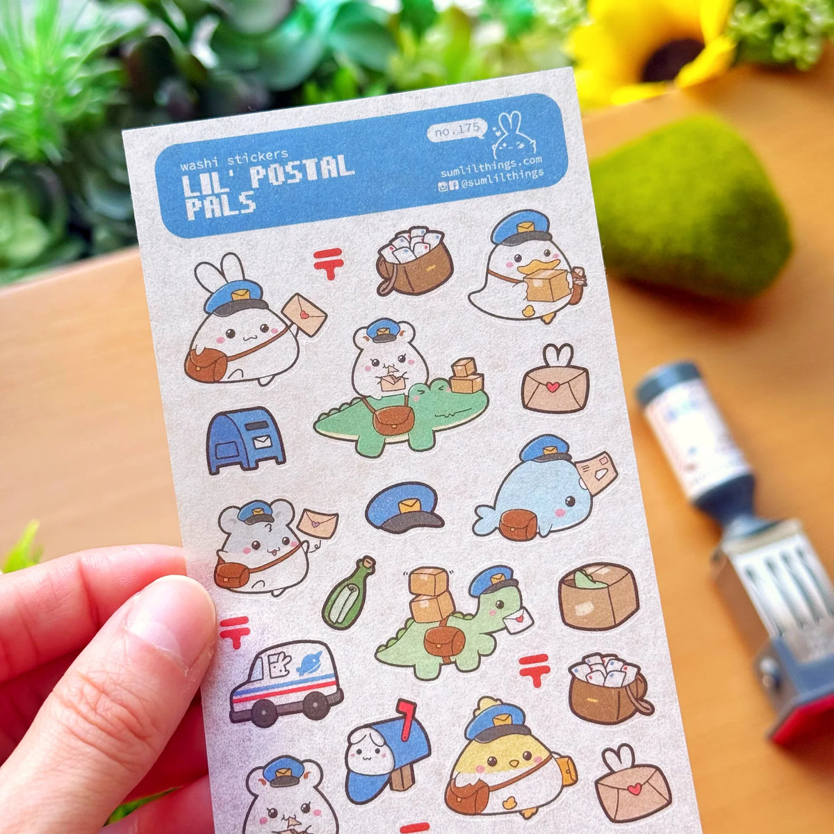Washi Sticker - Lil' Postal Pals