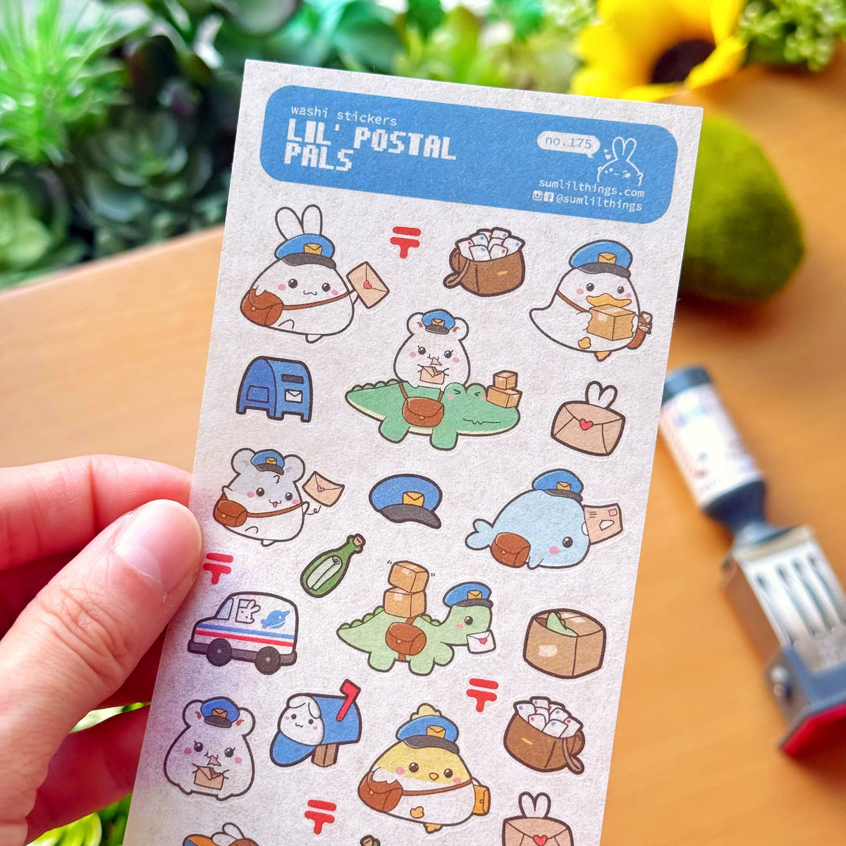 Washi Sticker - Lil' Postal Pals
