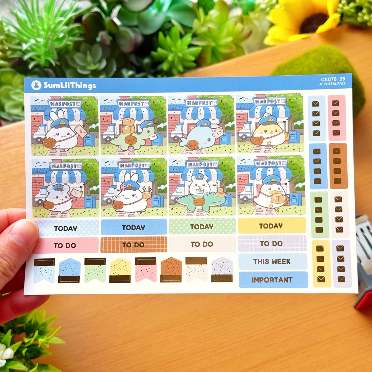 Hobonichi COUSIN - Lil' Postal Pals (Gold Foil)