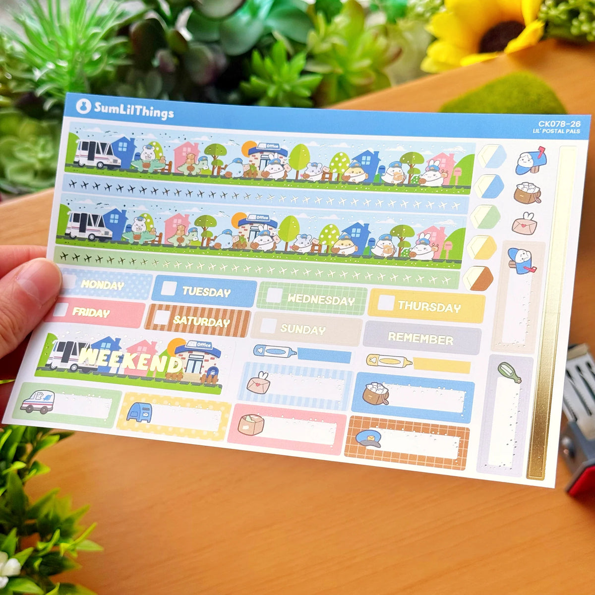 Hobonichi COUSIN - Lil' Postal Pals (Gold Foil)