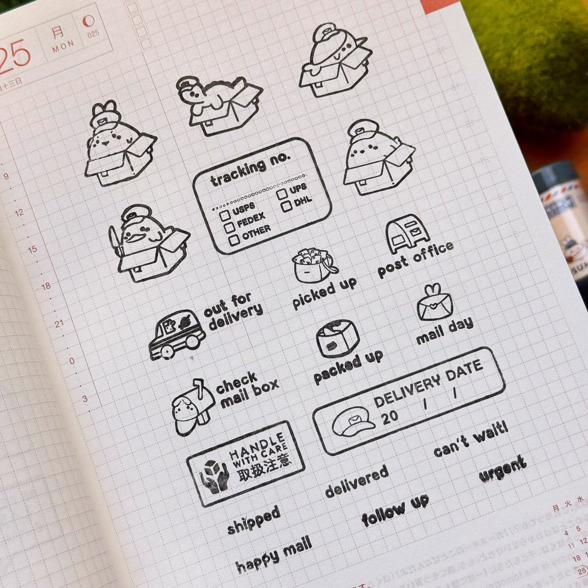 Clear Stamp - Lil' Postal Pals