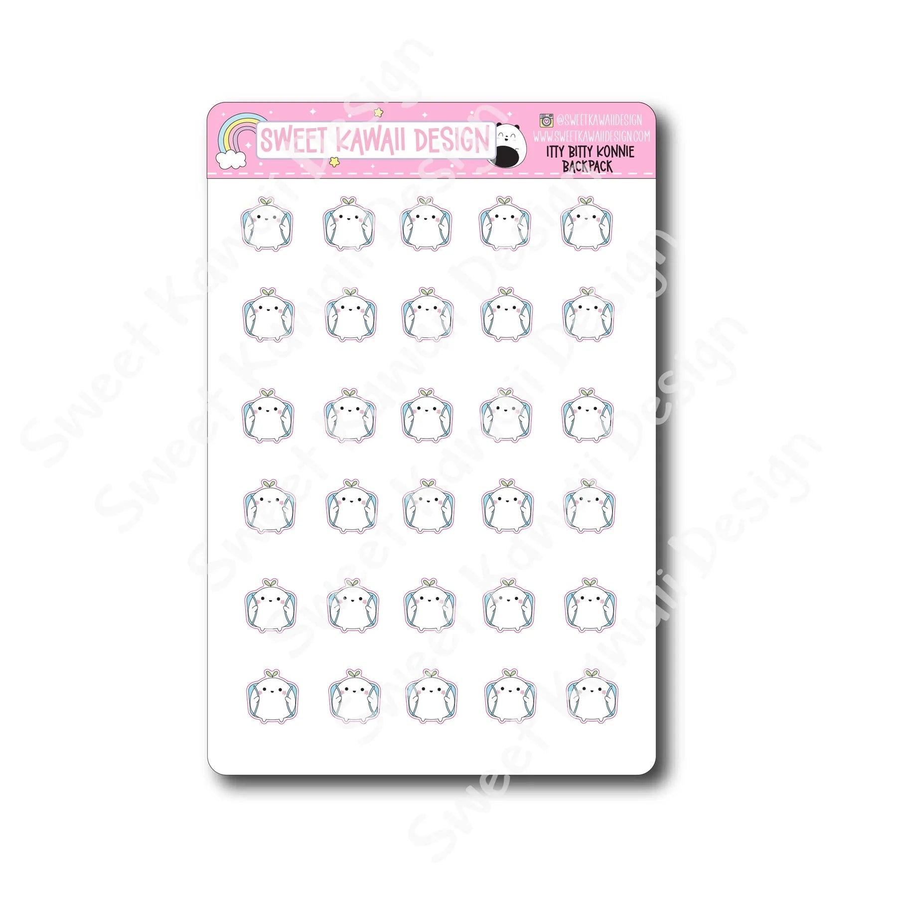 Kawaii Konnie Stickers - Backpack