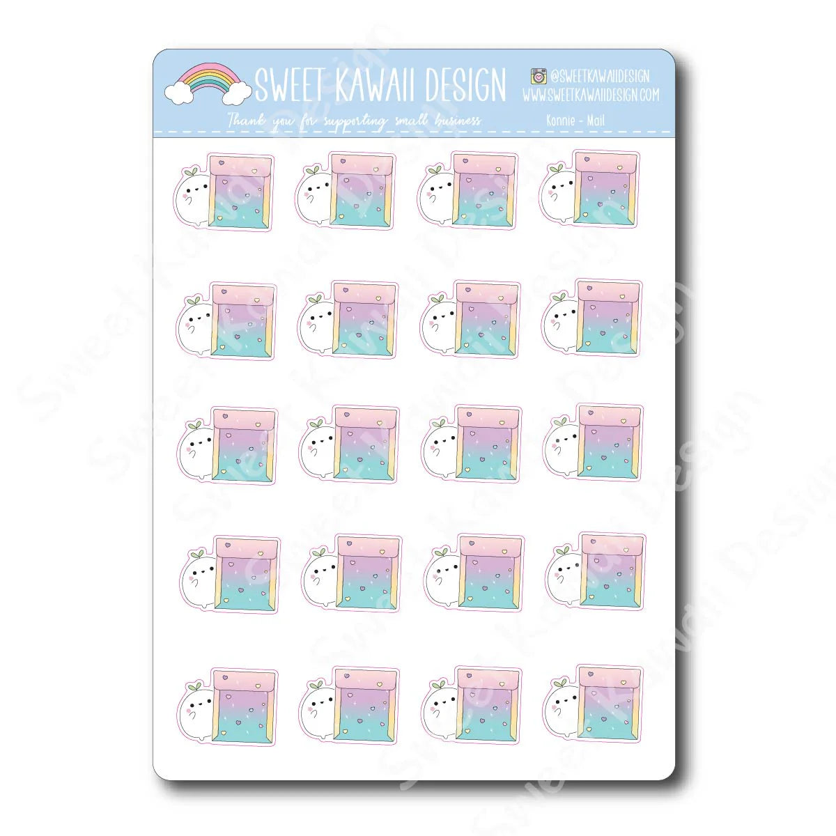 Kawaii Konnie Stickers - Mail