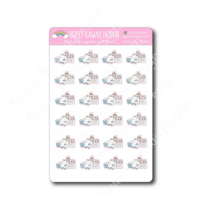 Kawaii Konnie Stickers - Overworked