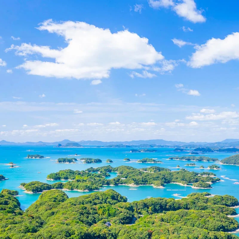 Nagasaki Beautiful Scenery Ink Kujukushima Island Green