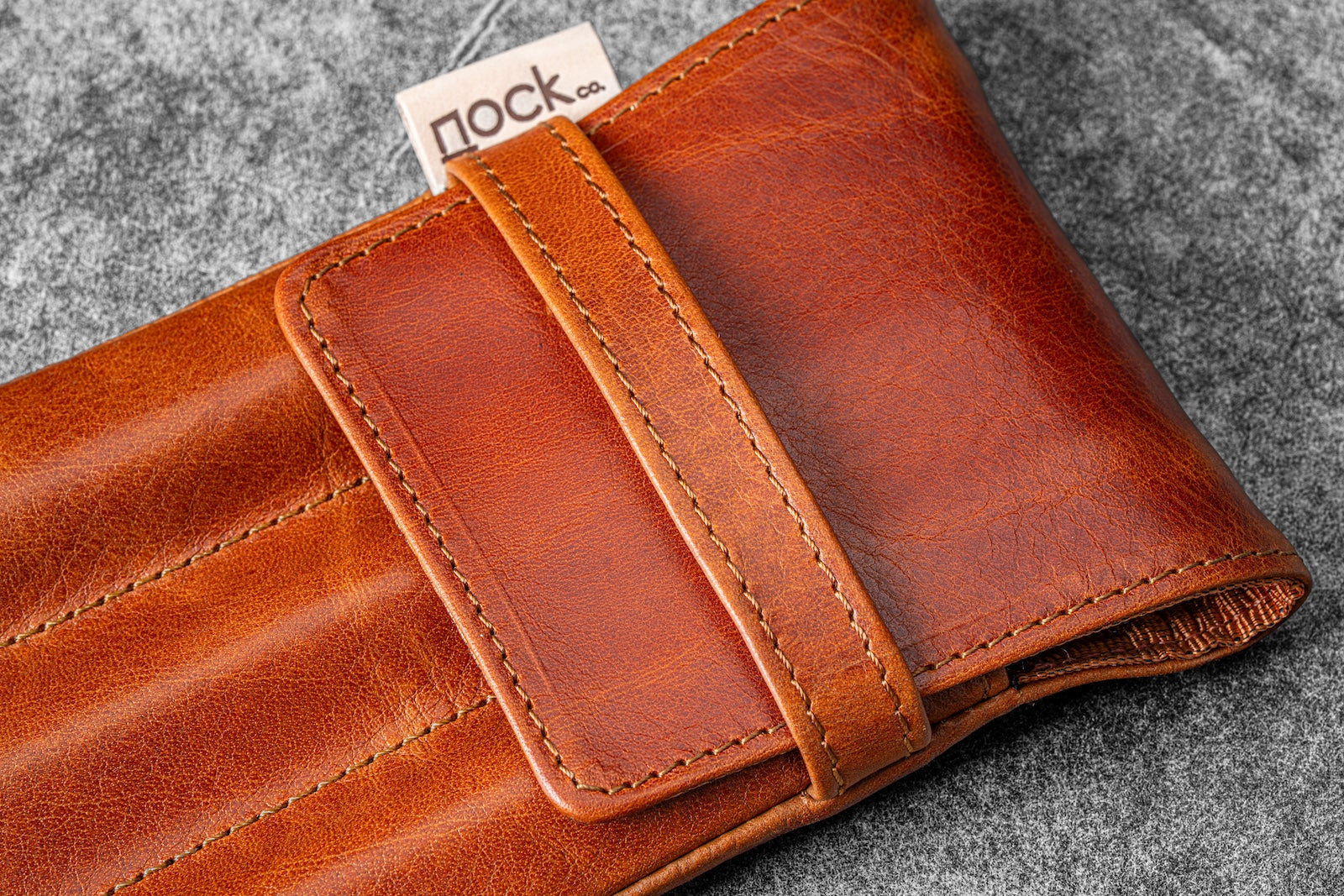 Legacy Collection Galen X Nock Co Leather Lookout Pen Case  - Deep Cognac