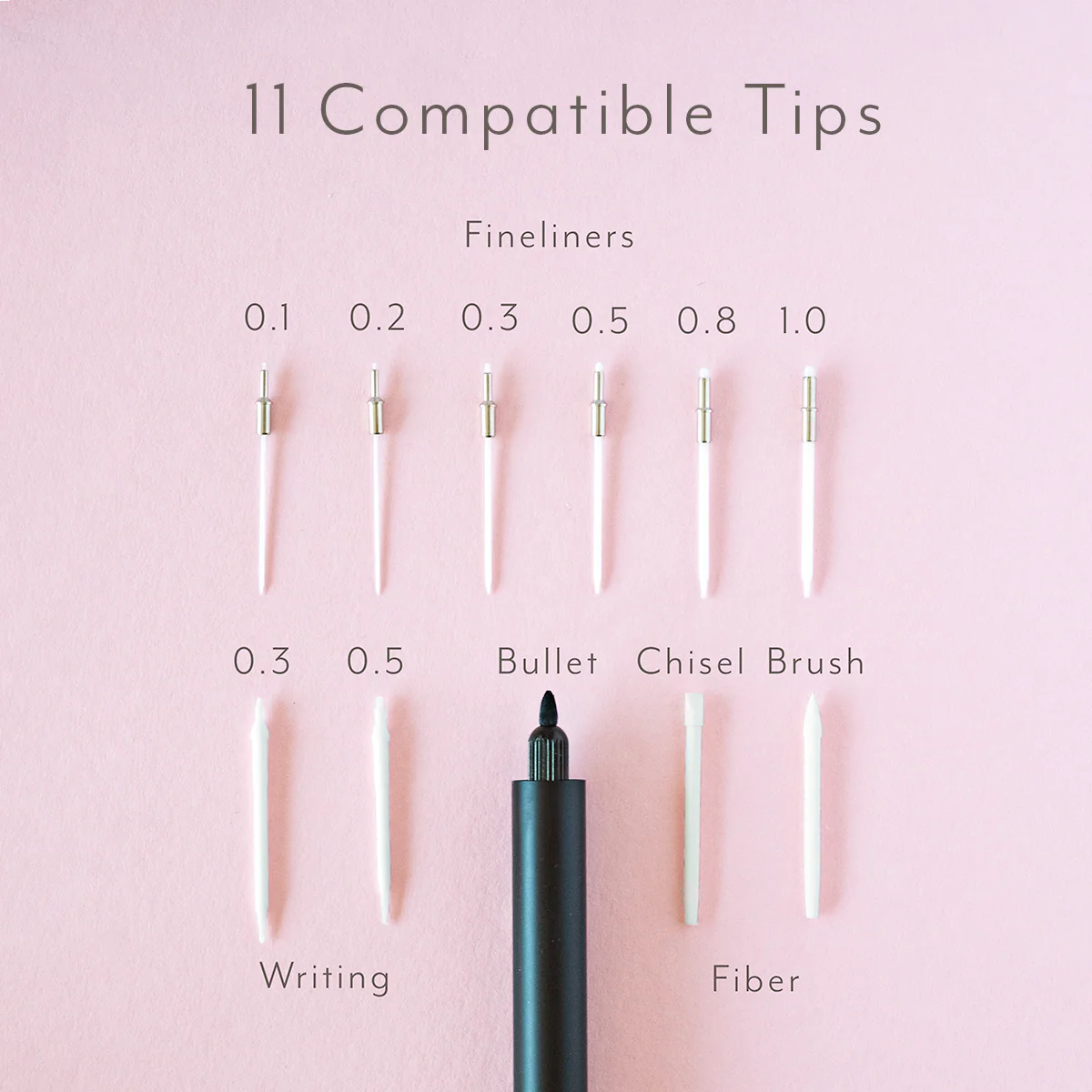 Lumos Refillable Fineliner & Brush Pen - Mini