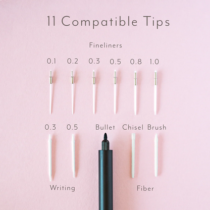 Lumos Refillable Fineliner & Brush Pen - Mini