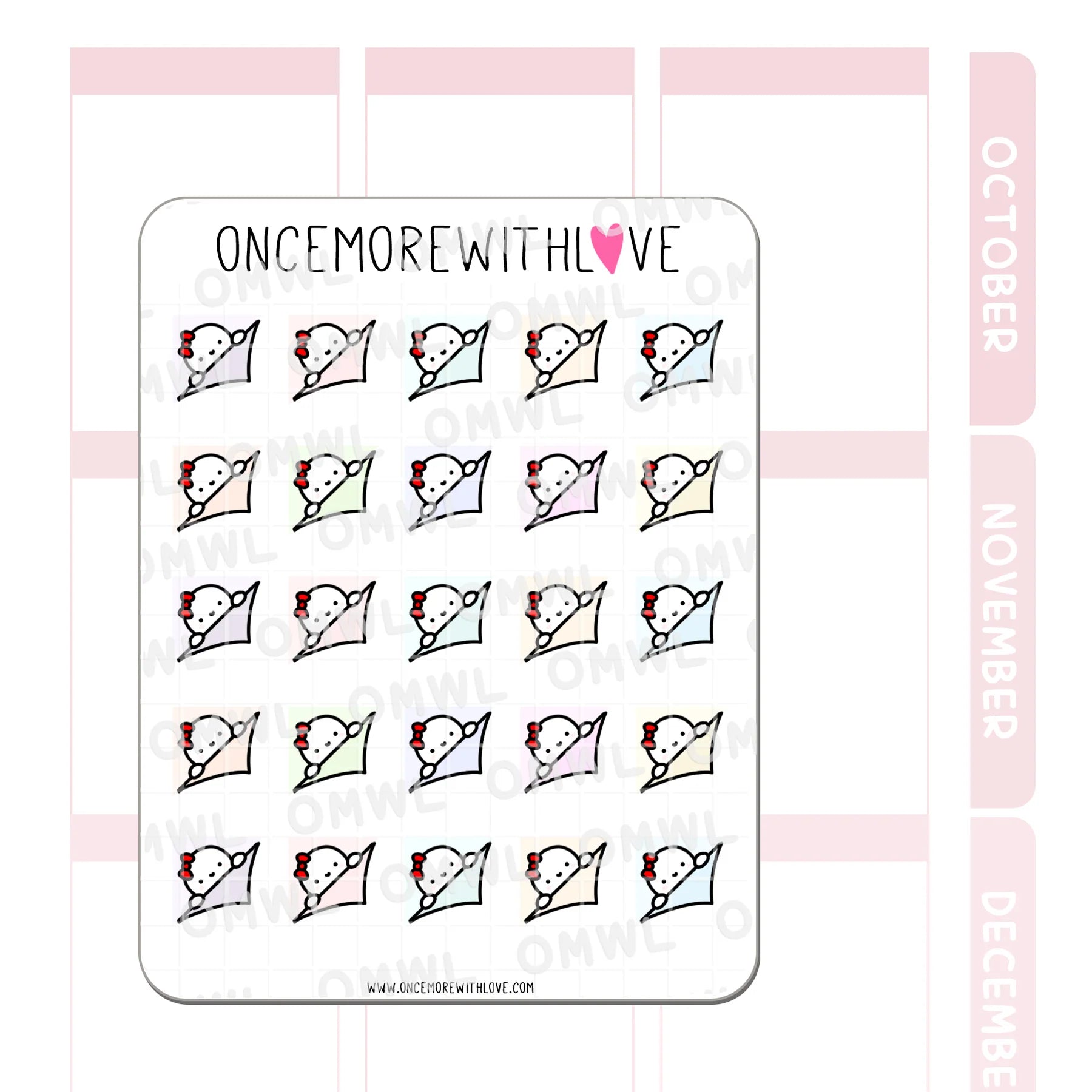 Rainbow Pastel Corner Peeking