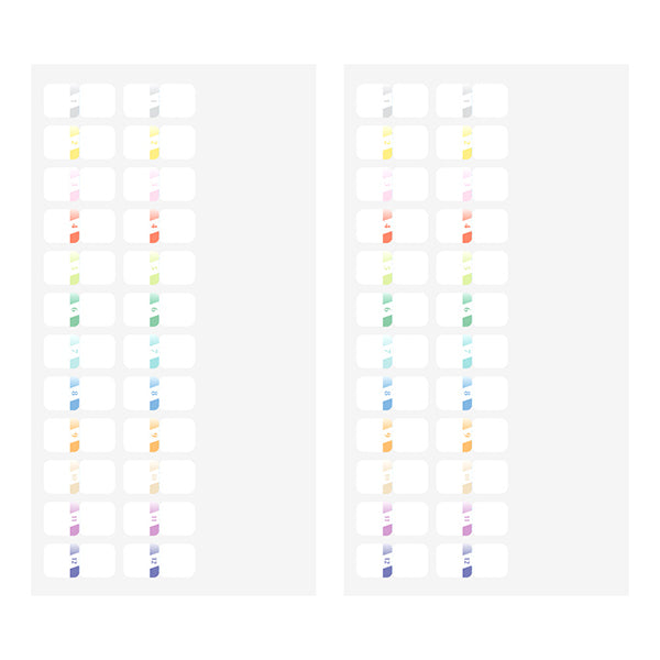 Chiratto Index Label Number Colors